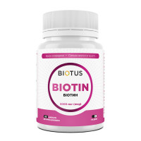 Биотин, Biotin, Biotus, 5000 мкг, 60 капсул