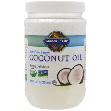 Кокосова олія першого віджиму, Coconut Oil, Garden of Life, сира, 414 мл