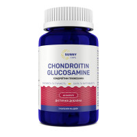 Хондроїтин та глюкозамін, Chondroitin та Glucosamine Powerful, Sunny Caps, 60 капсул