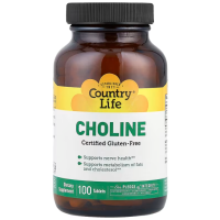 Холин, Choline, Country Life, 266 мг, 100 таблеток