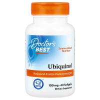 Убихинол, Ubiquinol, Doctor's Best, 100 мг, 60 гелевых капсул