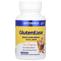 Ферменти для перетравлення глютену, GlutenEase, Enzymedica, 60 капсул