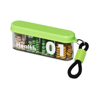 Органайзер для таблеток с ремешком, Health 01 Portable Pill Organizer with Lanyard, MEMOSAN, водонепроницаемый, с 4 отделениями, зеленый