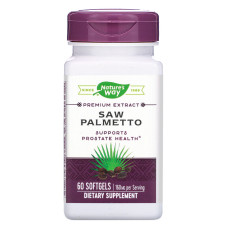 Со Пальметто, Saw Palmetto, Nature's Way, 160 мг, 60 гелевих капсул