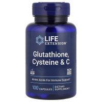 Глутатіон, цистеїн та вітамін С, Glutathione, Cysteine & C, Life Extension, 100 капсул