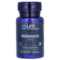 Мелатонин, Melatonin, Life Extension, 10 мг, 60 капсул
