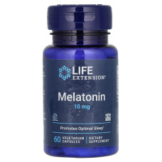 Мелатонин, Melatonin, Life Extension, 10 мг, 60 капсул
