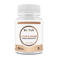 Ежовик гребенчатый, Lion's Mane, Biotus, 1000 мг, 30 капсул