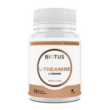 L-теанін, L-Theanine, Biotus, 600 мг, 60 капсул