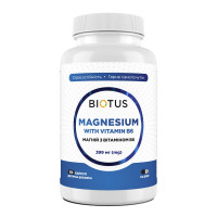 Магний с витамином В6, Magnesium with Vitamin B6, Biotus, 399 мг, 150 капсул