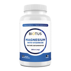 Магній з вітаміном В6, Magnesium with Vitamin B6, Biotus, 399 мг, 150 капсул