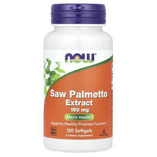 Со Пальметто, Saw Palmetto, Now Foods, екстракт, 160 мг, 120 капсул