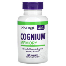 Когніум, Cognium Memory, Natrol, покращення пам'яті, 60 таблеток