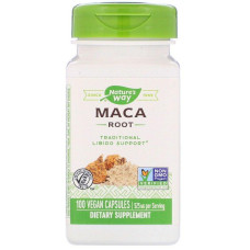 Мака, Maca Root, Nature's Way, корень, 525 мг, 100 капсул