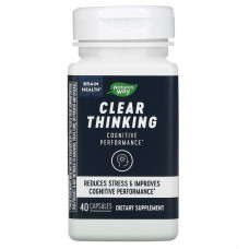 Здоров'я мозку, Clear Thinking, Nature's Way, ясність мислення, 40 капсул