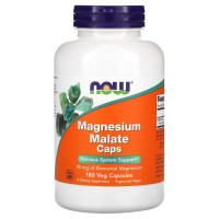 Магнію малат, Magnesium Malate Caps, NOW Foods, 180 вегетаріанських капсул