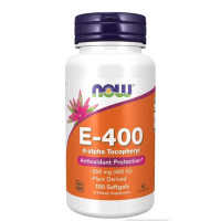 Вітамін Е, E-400, NOW Foods, 268 мг (400 МО), 100 гелевих капсул