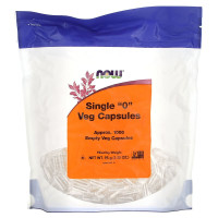 Пустые капсулы "0", Single "0" Veg Capsules, Now Foods, 1000 пустых вегетарианских капсул