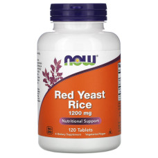 Красный дрожжевой рис, Red Yeast Rice, Now Foods, 1200 мг, 120 таблеток