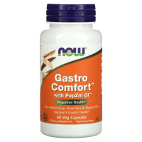 Поддержка здоровья желудка, Gastro Comfort, Now Foods, с PepZin GI, 60 вегетарианских капсул