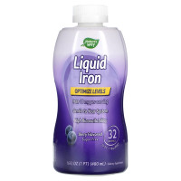 Железо, Iron, Nature's Way, жидкое, вкус ягод, 480 мл