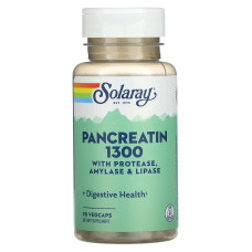 Панкреатин, Pancreatin 1300, Solaray, 90 капсул
