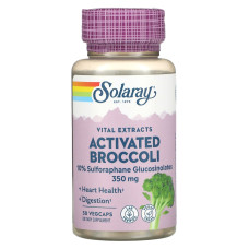 Брокколи, активированный экстракт семян, Broccoli, Solaray, 350 мг, 30 вегетарианских капсул