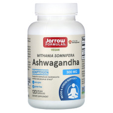 Ашваганда, Ashwagandha, Jarrow Formulas, 300 мг, 120 капсул