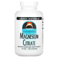 Цитрат магнію, Magnesium Citrate, Source Naturals, 133 мг, 180 капсул