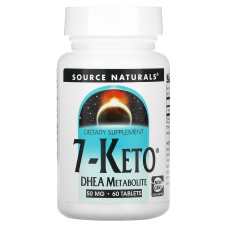 7 кето ДГЕА метаболіт, 7-Keto DHEA Metabolite, Source Naturals, 50 мг, 60 таб.