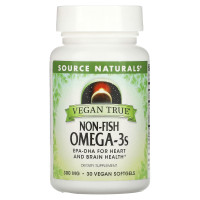 Омега-3 з морських водоростей, Non-Fish Omega-3, Source Naturals, для веганів, 300 мг, 30 капсул