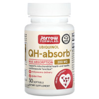 Убихинол, Ubiquinol, QH-Absorb, Jarrow Formulas, 200 мг, 30 капсул