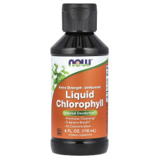 Хлорофіл рідкий, Liquid Chlorophyll, NOW Foods, екстра-сила, без ароматизаторів, 118 мл