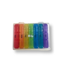 Органайзер для таблеток, Plastic Bulk Medicine Box Storage, MEMOSAN, с логотипом MY NUTRI WEEK, для хранения больших объемов, разноцветный