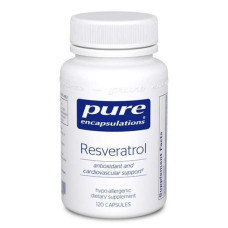Ресвератрол, Resveratrol, Pure Encapsulations, для антиоксидантной и сердечно-сосудистой поддержки, 120 капсул