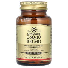 Коензим CoQ-10, Megasorb CoQ-10, Solgar, 100 мг, 60 гелевих капсул