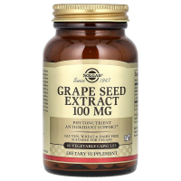 Екстракт виноградних кісточок, Grape Seed, Solgar, 100 мг, 60 вегетаріанських капсул