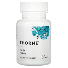 Биотин, Biotin, Thorne, 8000 мкг, 60 капсул