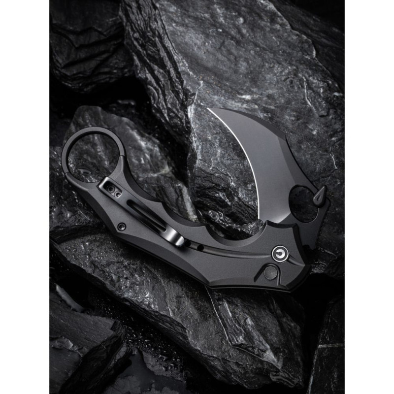 Ніж складаний кишеньковий Civivi Incisor II, (5.1 см) Nitro-V / Aluminum чорний