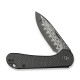 Ніж складаний кишеньковий Civivi Elementum Slip Joint, (7.5 см) Damascus / Carbon Fiber сірий