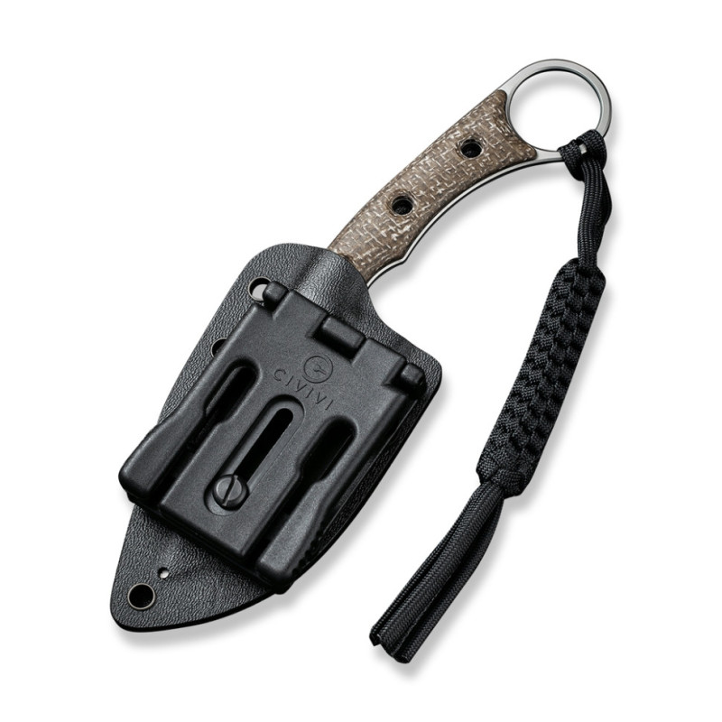 Ніж фіксований тактичний Civivi Midwatch, (8.6 см) N690 / Micarta коричневий