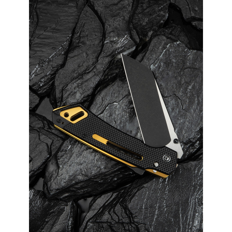 Ніж складаний тактичний Civivi Buster FG, (10.7 см) Nitro-V / G10 чорно-золотий