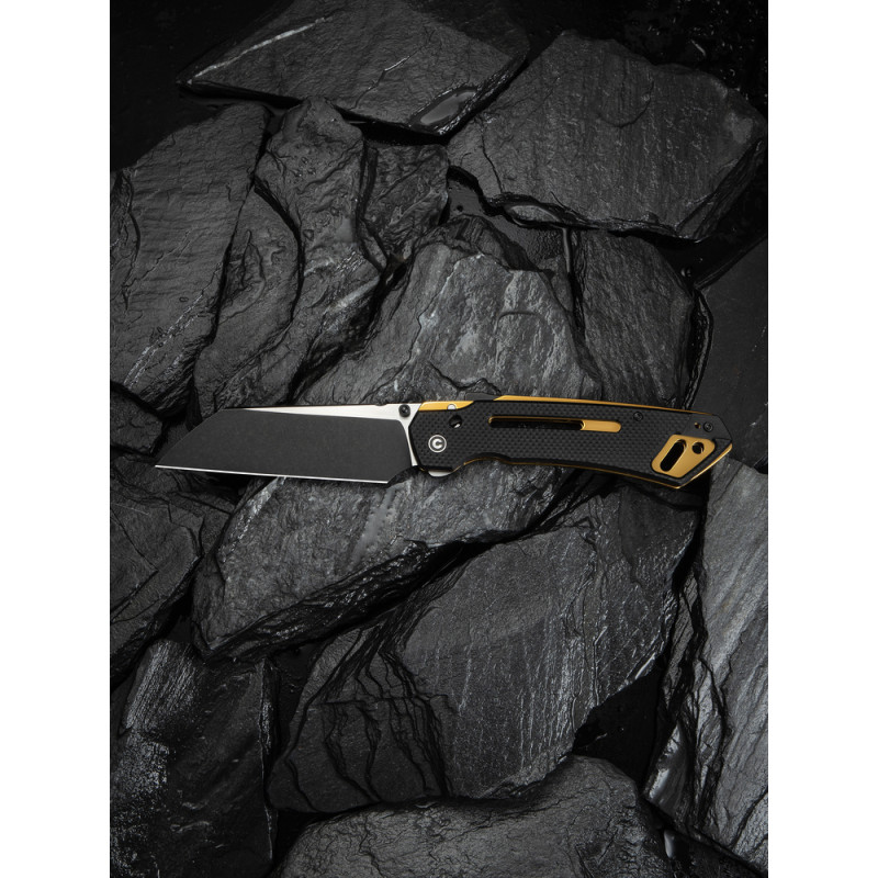 Ніж складаний тактичний Civivi Buster FG, (10.7 см) Nitro-V / G10 чорно-золотий