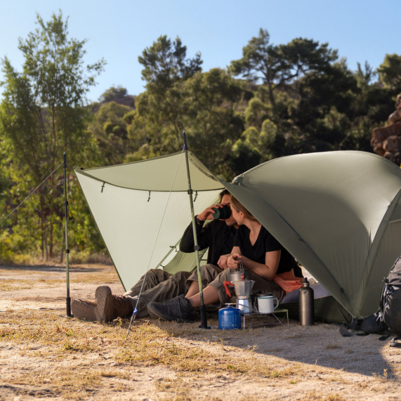 Намет надлегкий двомісний Naturehike Mongar Hiking Tent Pro CNK2550WS037, 20D, зелений