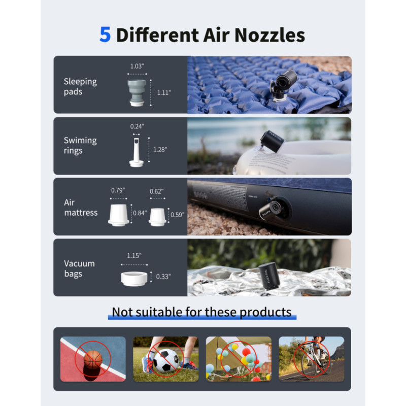 Насос кемпінговий Flextail Tiny Pump, чорний