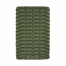 Матрац туристичний надувний двомісний Naturehike CNK2550WS019, 200 х 125 х 9.5 см, зелений із вбудованою помпою для надування