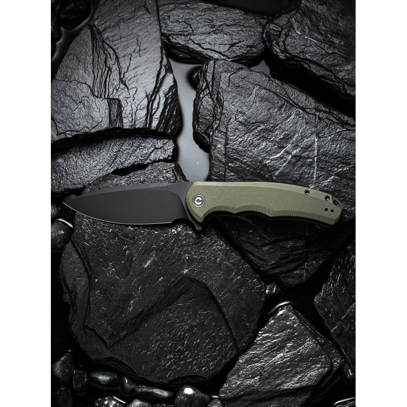 Ніж складаний туристичний Civivi Praxis, (9.5 см) 9Cr18MoV / G10 зелений