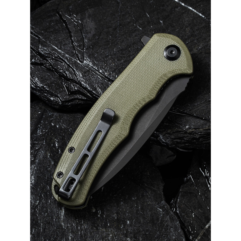 Ніж складаний туристичний Civivi Praxis, (9.5 см) 9Cr18MoV / G10 зелений