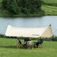 Тент для кемпінгу Naturehike Girder NH20TM006, 150D, 400*292 см, золотий (з двома стійками)