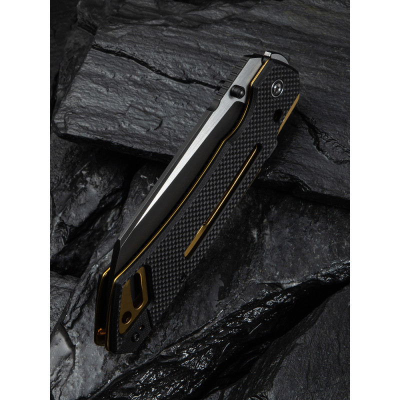 Ніж складаний тактичний Civivi Buster FG, (10.7 см) Nitro-V / G10 чорно-золотий